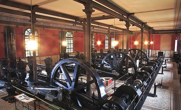 Innenansicht des Wasserwerks in Augsburg
