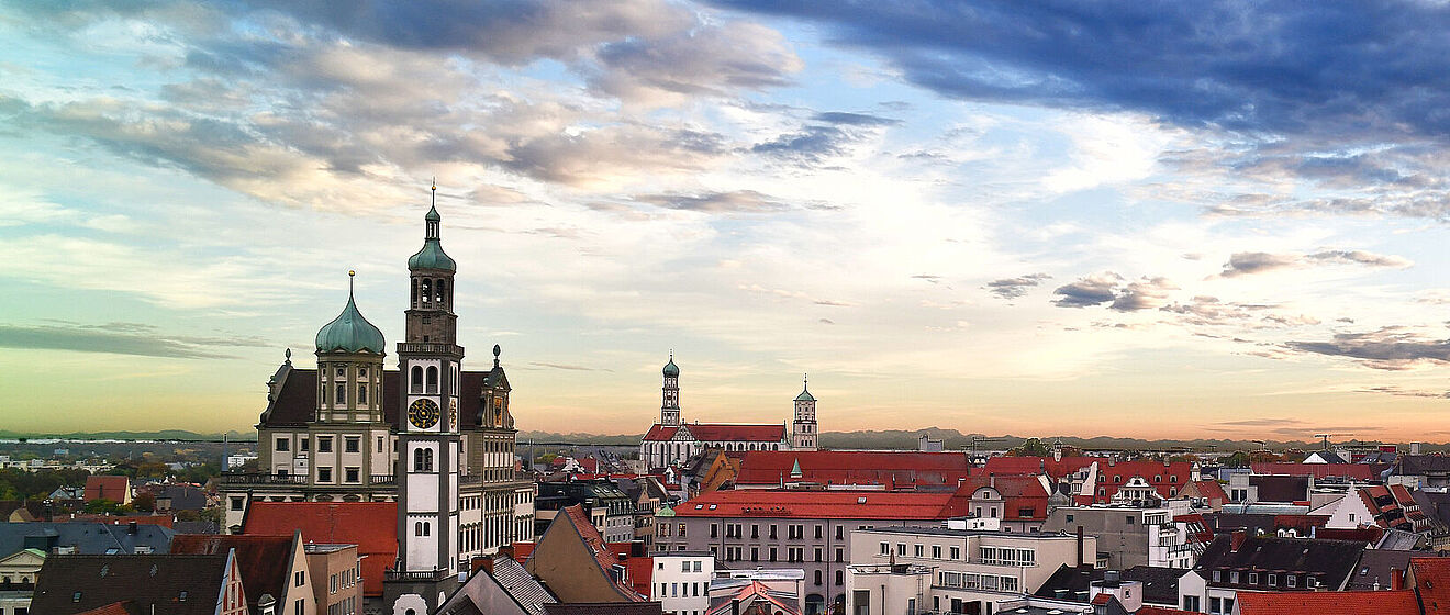 Blick über die Augsburger Innenstadt.