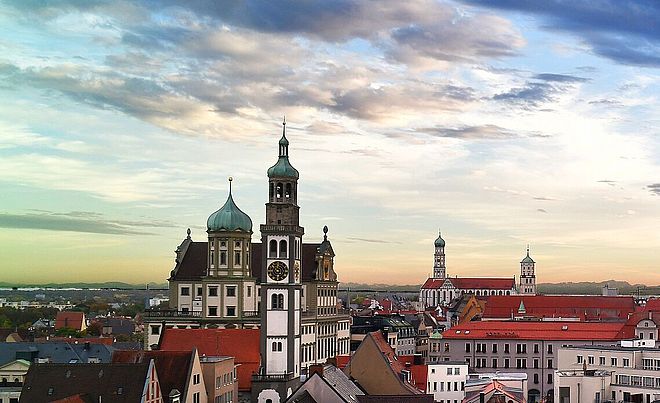 Blick über die Augsburger Innenstadt.
