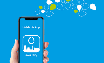 Werbebanner für die swa City-App
