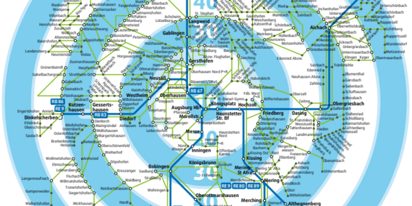 Vorschaubild des Tarifzonenplans des AVV Gesamtraumes mit den Liniennetzen von Bus und Bahn