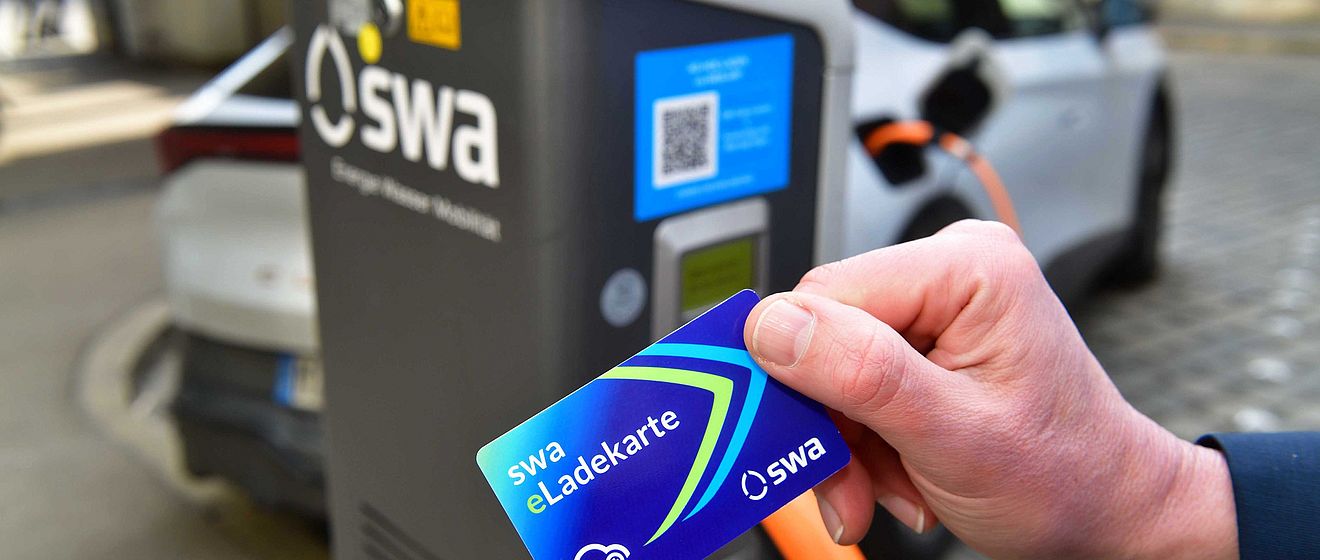 neue swa Ladekarte mit Ladesäule am Hohen Weg