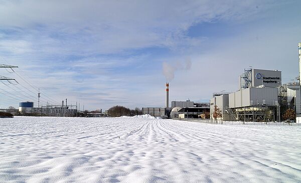 Foto des Biomassekraftwerks der swa.