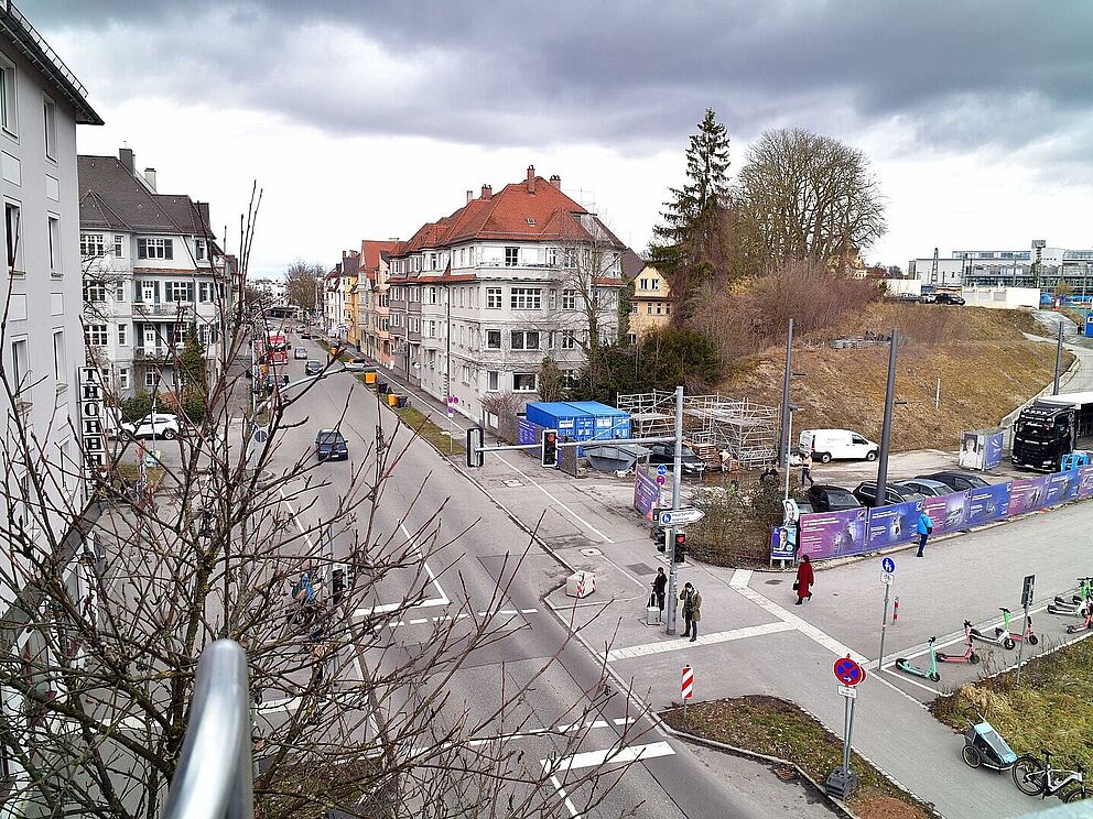 Der Bereich Lückenschluss am Vorplatz West des Hauptbahnhofs von oben.