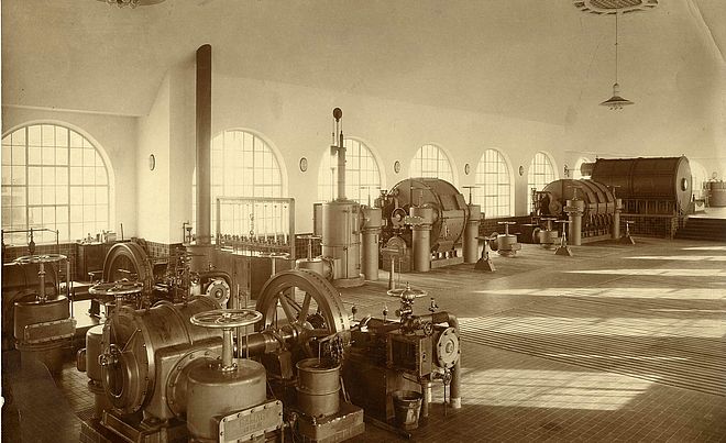 Innenansicht des historischen Gaswerks - Ein Klick auf das Bild führt zur vergrößerten Fotoansicht.