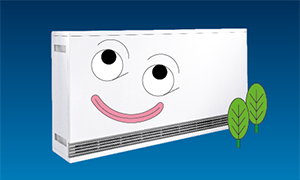 Elektrische Heizung mit Smiley Gesicht