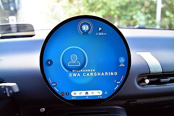 Fahrzeug-Anzeige in einem swa Carsharing eAuto