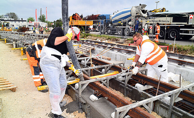Baustelle der Linie 3.