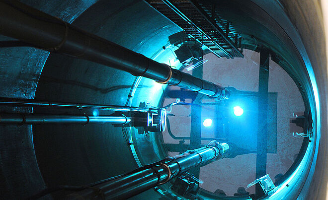 Innenansicht eines Stadtwerke Augsburg Horizontalfilterbrunnens