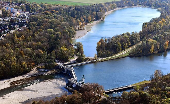 Header: Luftbild Hochablasswerk