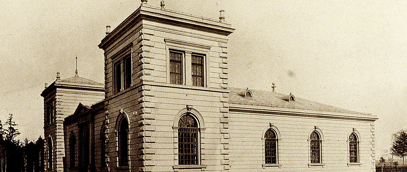 Historisches Bild des Wasserwerks.