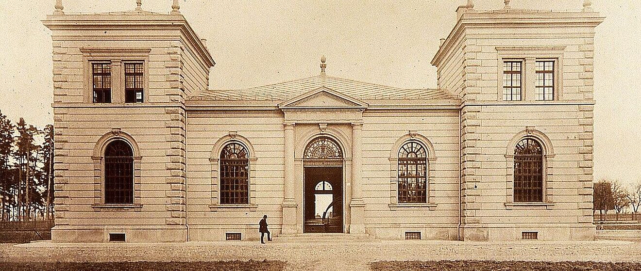 Alte Aufnahme des historischen Wasserwerks.