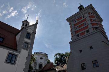 Wasserturm am roten Tor in Augsburg. Ein Klick auf das Bild sorgt für eine Großansicht