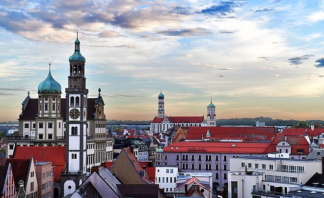 Blick über die Dächer von Augsburg