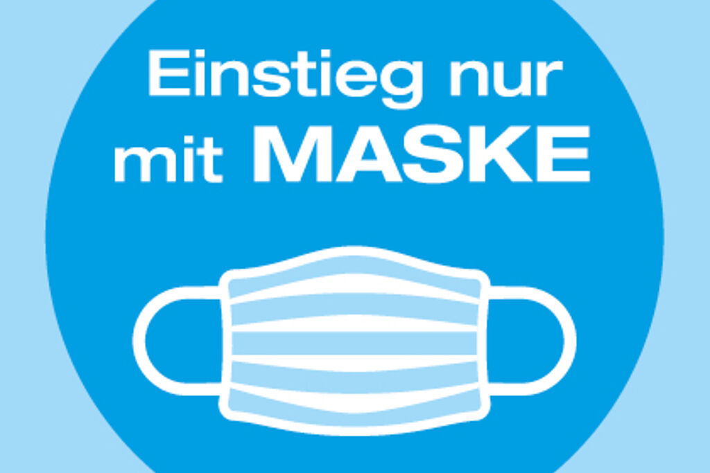 Maskenpflicht - Aufkleber Corona