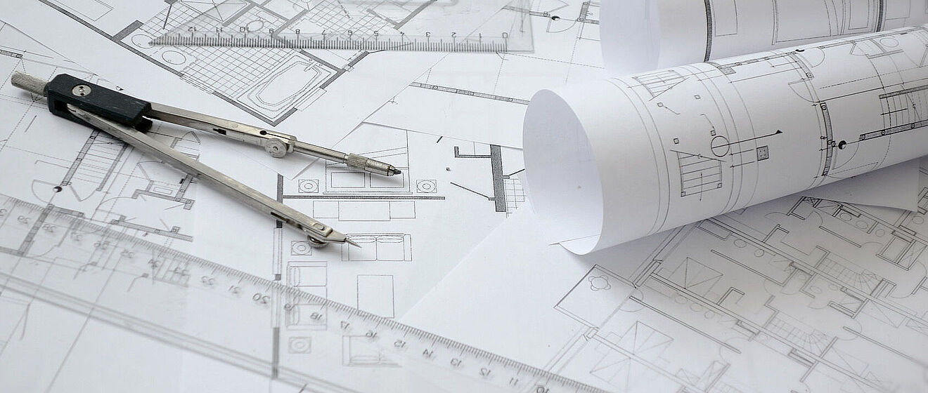 Bauplne / Architektur Hintergrund