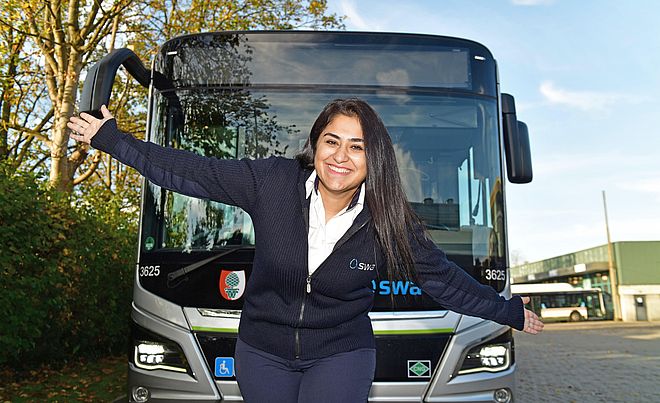 Busfahrerin Sandi
