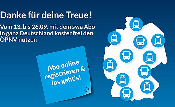Abo anzeige mit Aufschrift: 