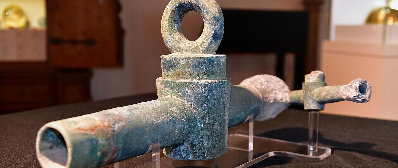 Bild eines historischen Wasserschiebers - Ein Klick auf das Bild führt zur Fotoansicht.