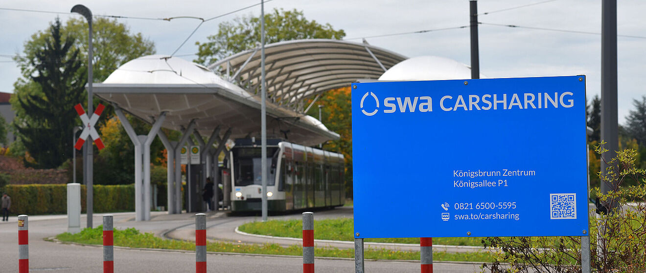 Bild des swa Carsharing Standorts Königsbrunn Zentrum.