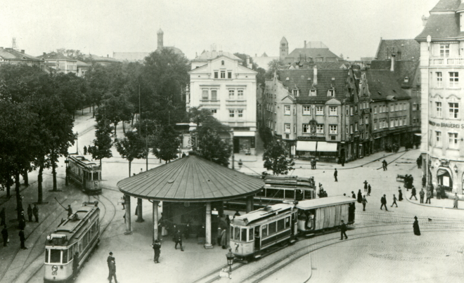 Historisches Bild vom Kö aus dem Jahr 1916.