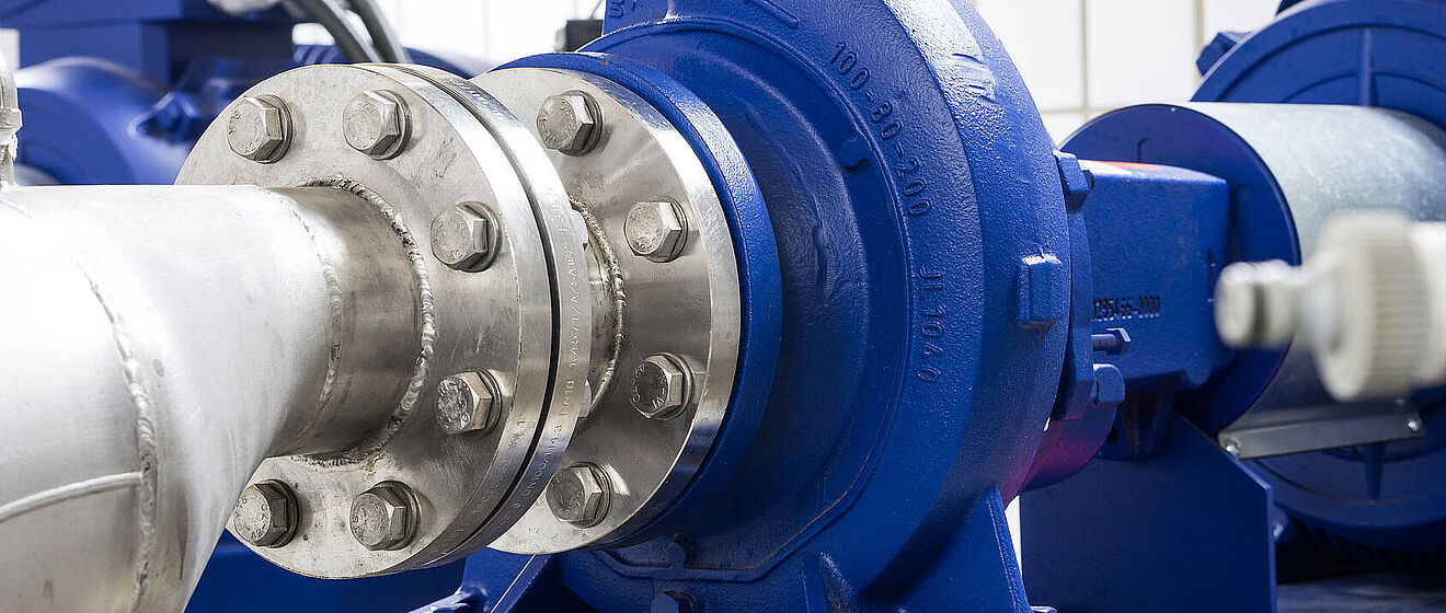 Einstufige Kreiselradpumpe.