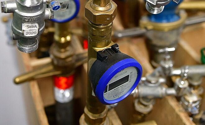 Strandrohr Wasserzähler. Weiterverlinkung auf swa netze Standrohr Wasserzählerseite