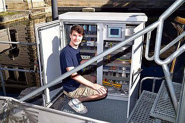 swa Talent Florian Pischel am Historischen Wasserwerk am Hochablass